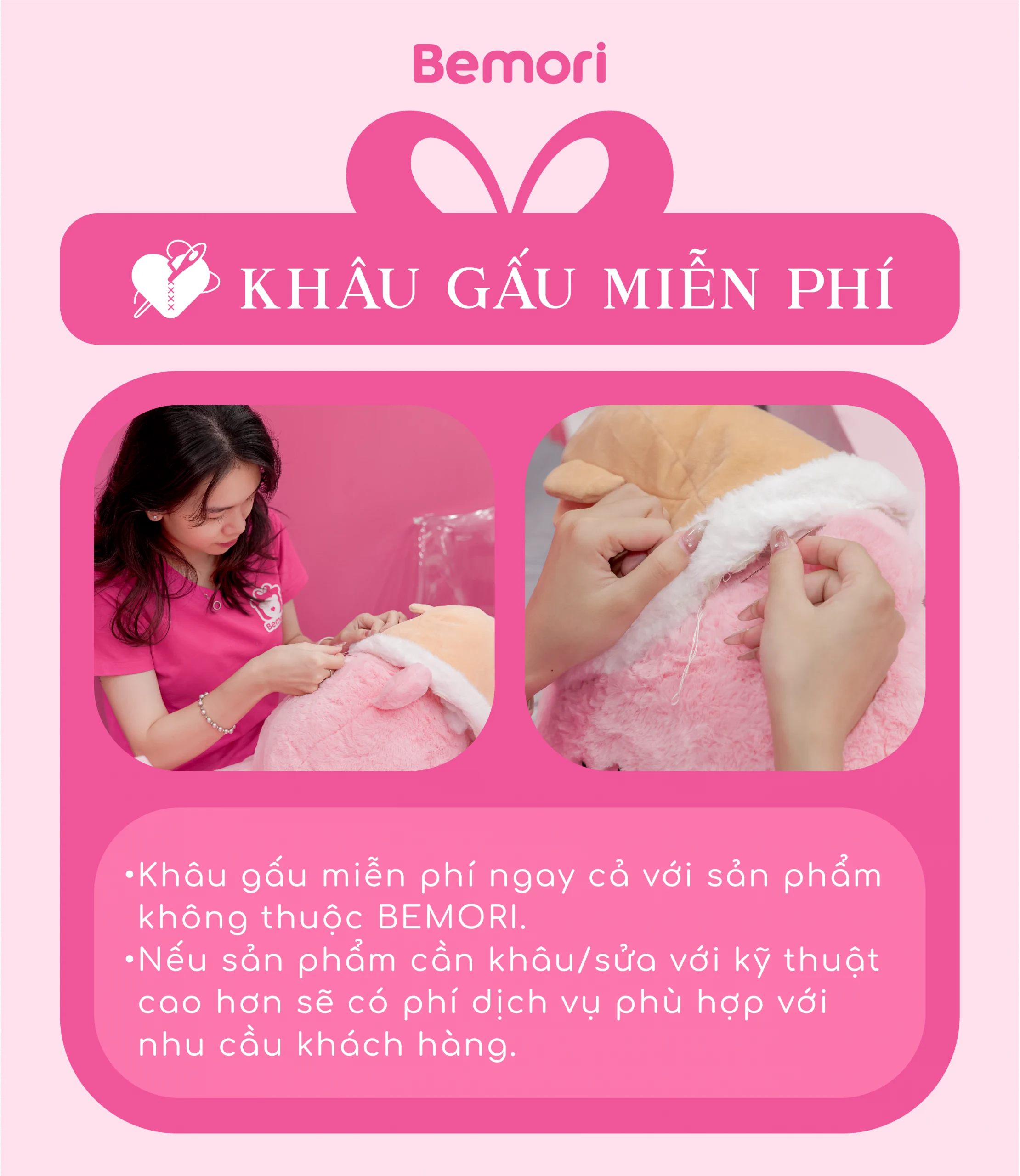 Khâu Gấu Miễn Phí - Giải Quyết Nỗi Lo Rách Chỉ