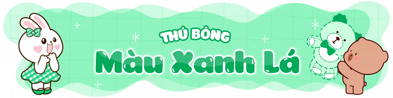 Thú Bông Màu Xanh Lá