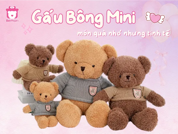 Gấu Bông Mini Siêu Đáng Yêu – Quà Tặng 20/10 Nhỏ Nhưng Tinh Tế