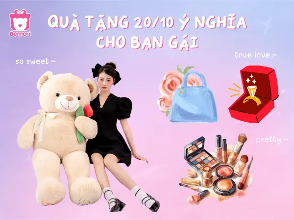 Quà Tặng 20/10 Cho Bạn Gái: Gấu Bông Sẽ Khiến Nàng “Tan Chảy”