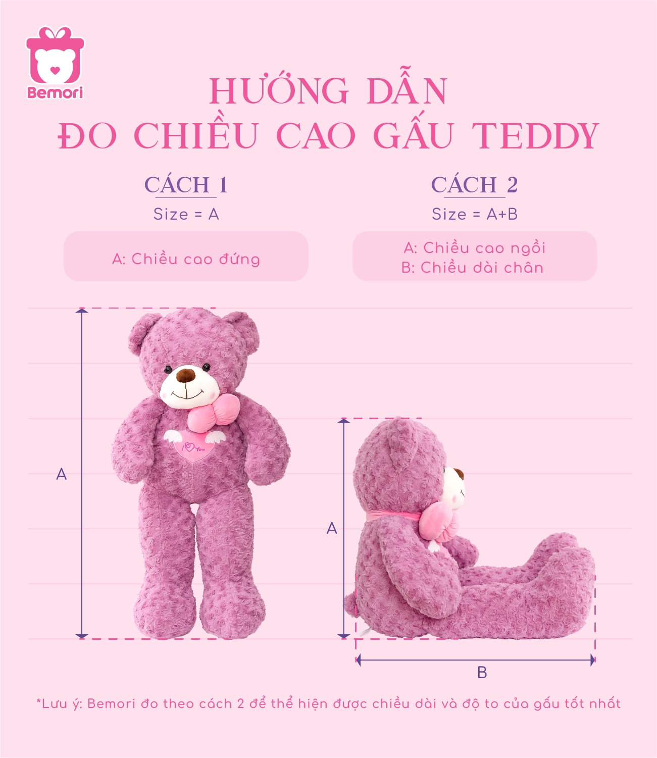 Hướng dẫn đo gấu Teddy