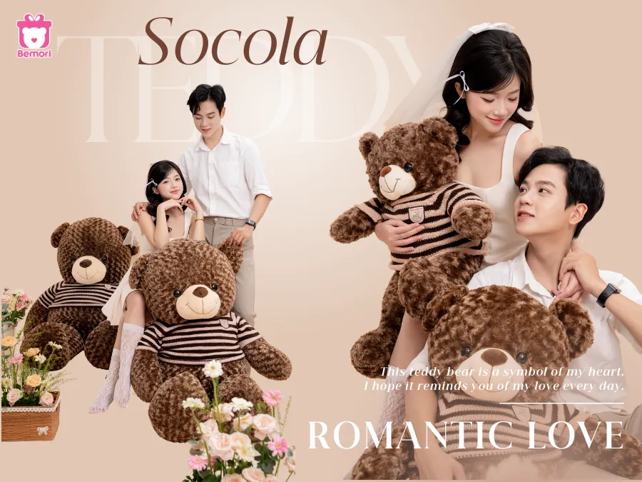 Gấu Bông Teddy Socola – Món Quà 20/10 Ngọt Ngào, Tình Yêu Thăng Hoa
