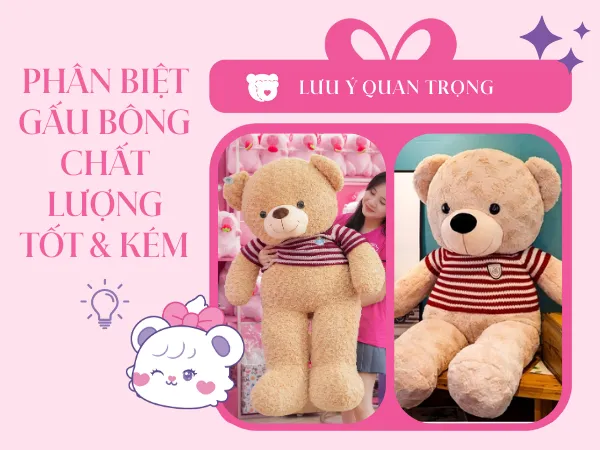 Cách Phân Biệt Gấu Bông Cao Cấp Chất Lượng Tốt Và Gấu Kém Chất Lượng