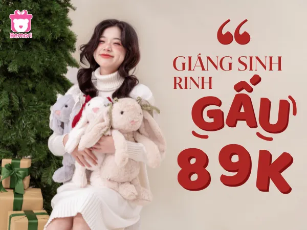 Giáng Sinh Rực Rỡ Cùng Bemori: Săn Gấu Bông Cute Chỉ Từ 89K