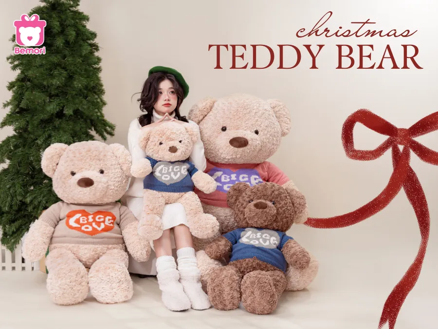 Bộ Sưu Tập Gấu Bông Teddy Xmas: Ôm Trọn Yêu Thương, Ấm Áp Mùa Đông