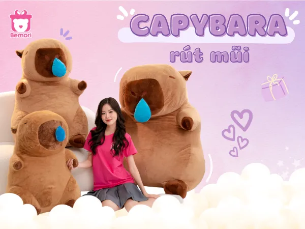 Gấu Bông Capybara Rút Nước Mũi – Top 10 Siêu Phẩm Hài Hước Chinh Phục Mọi Trái Tim
