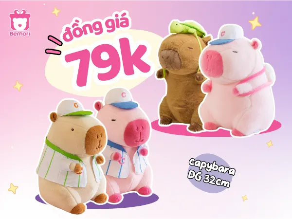 Khai Trương Bemori 275 Bạch Mai: Rinh Ngay Gấu Bông Capybara 79K