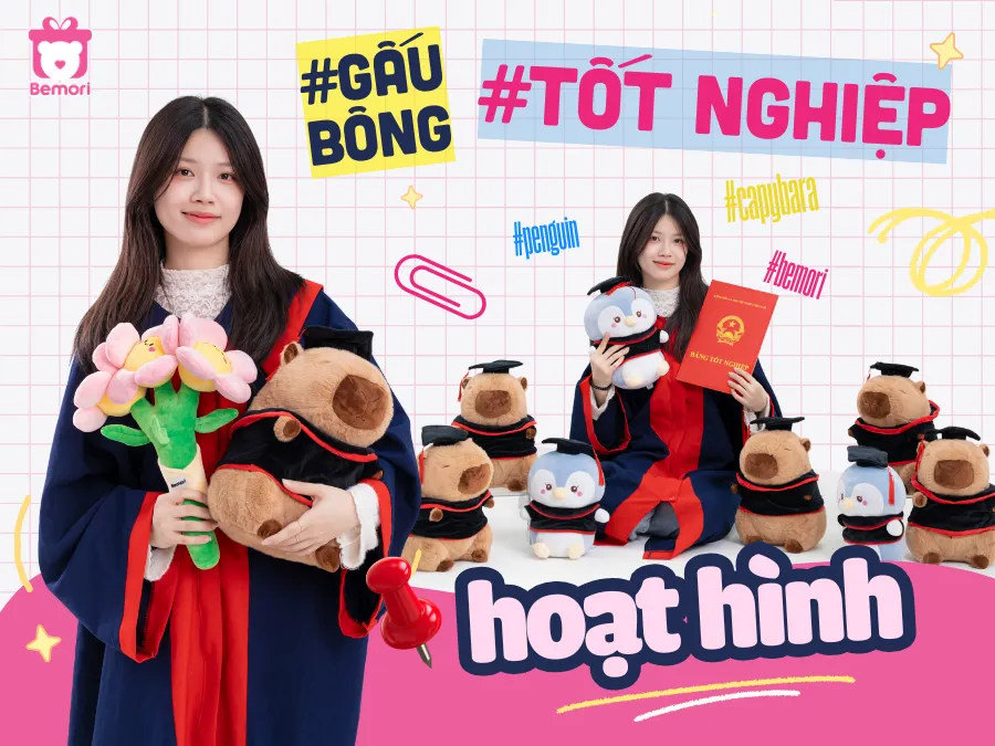 Gấu Bông Tốt Nghiệp Hoạt Hình: Món Quà “Must-Have” Cho Lễ Ra Trường