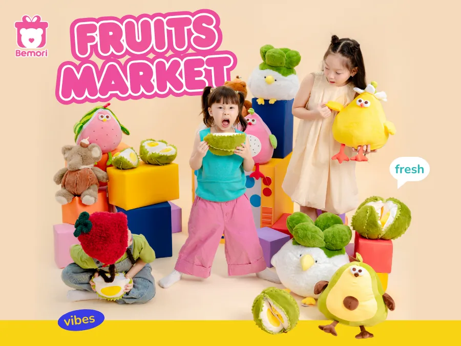 BST Gấu Bông Trái Cây Mở Ra Mùa Hè Dịu Ngọt Cho Bé Yêu